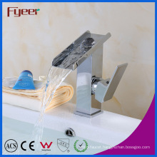 Fyeer Bathrooom Uncovered Waterfall Single Handle Chrome Basin Faucet Mixer Tap